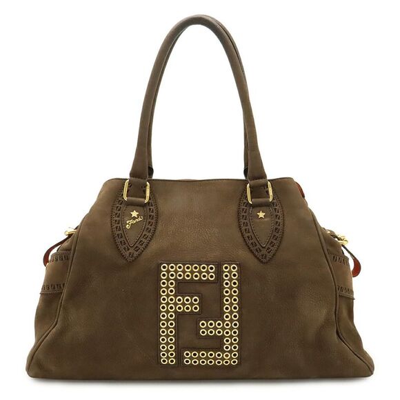 Fendi Handbags - Fendi Etnico Zucca Nubuck Tote Bag